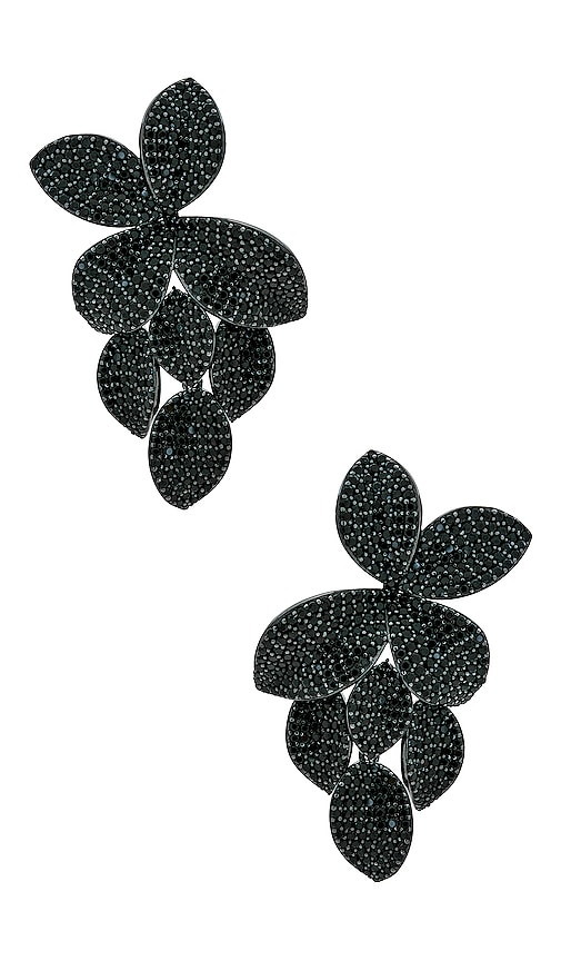 Shashi Flower Earrings In Noir