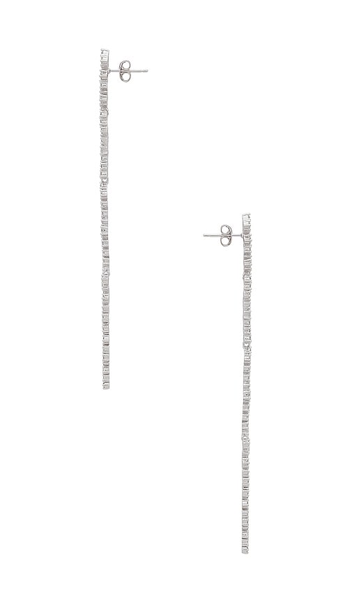 Shop Shashi Kalista Pave Earring In Silver