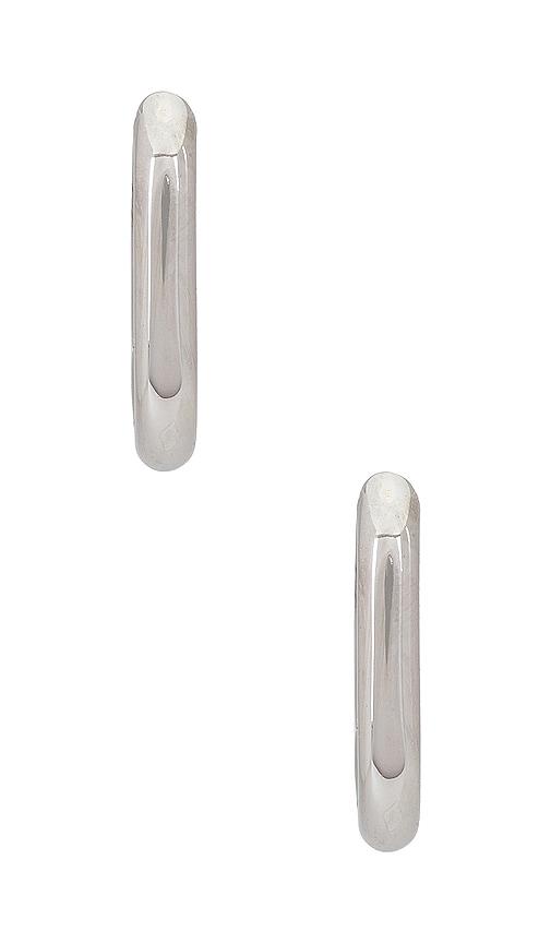  Shashi Mini-creolen Cosmo In Metallic Silver. 