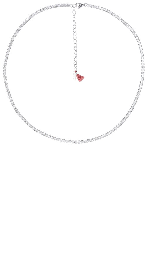 Shashi Diamond Tennis Necklace In Silver