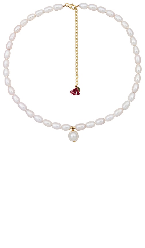 Shashi Giselle Necklace In Pearl