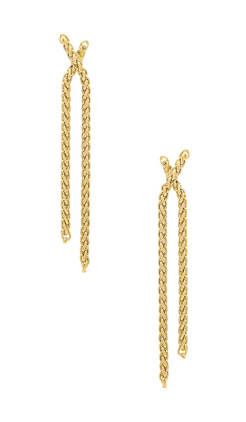 Vroom Chain Earring | Shashi Gold Drop Earring