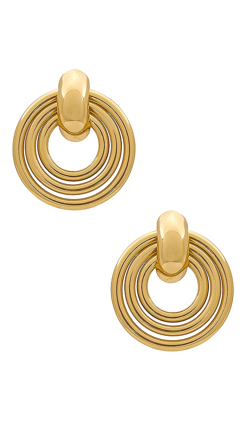 SHASHI Circle Earring Stud in Gold | REVOLVE