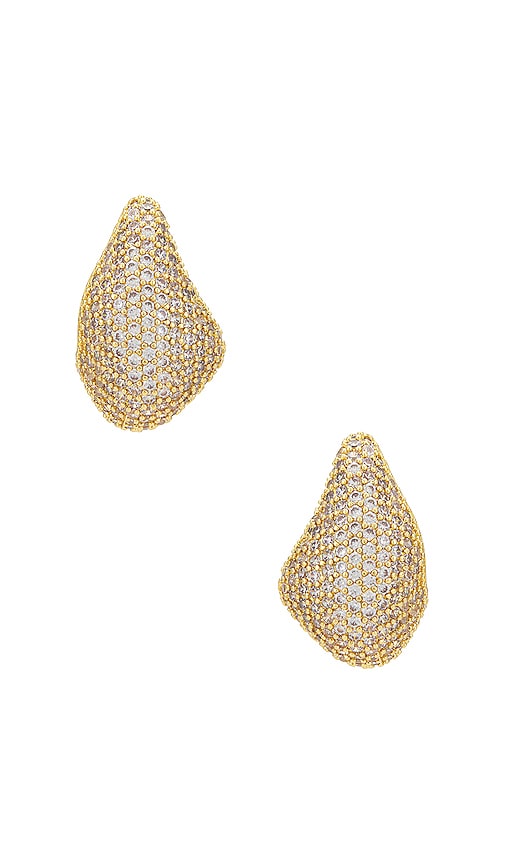 Shashi Odyssey Pave Earrings In Gold
