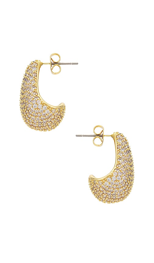 Shop Shashi Odyssey Pave Earrings In Gold