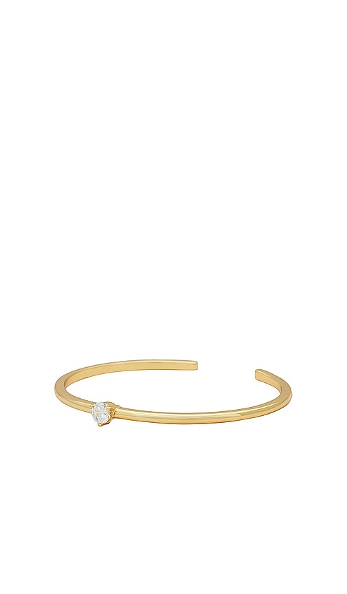 Shashi Solitaire Bracelet Cuff In 金色
