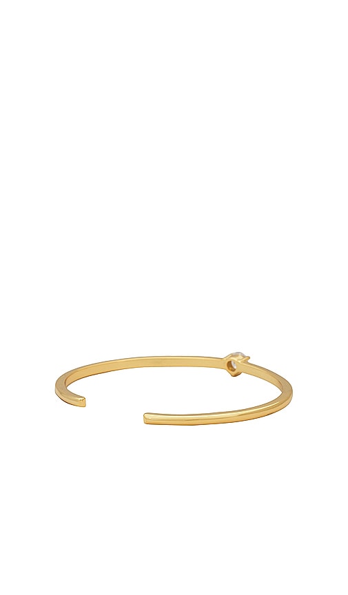 Shop Shashi Solitaire Bracelet Cuff In 金色