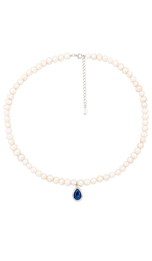 Shashi Sapphire Pearl Pendant In 天蓝