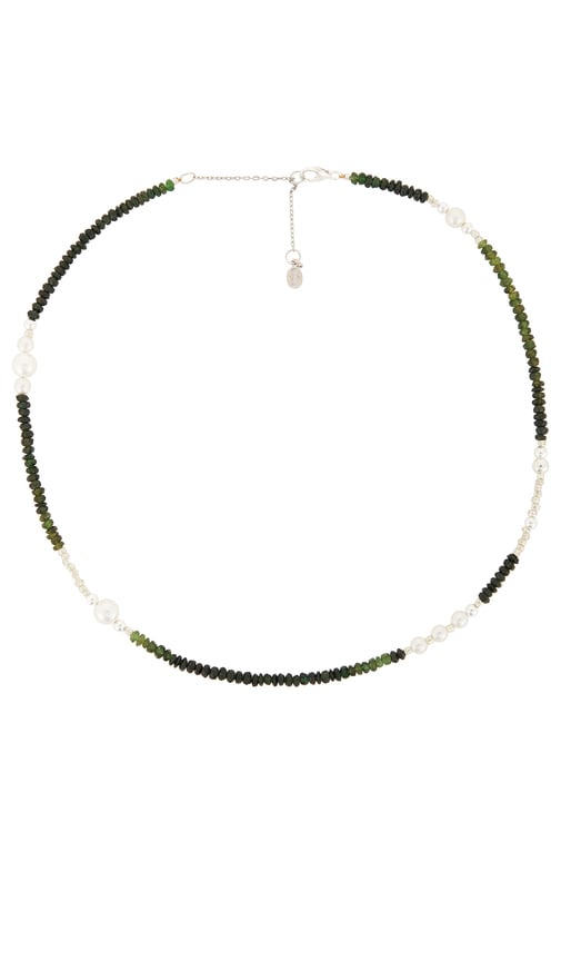 Shop Shashi Odessa Gemstone Necklace In 黑色、白色