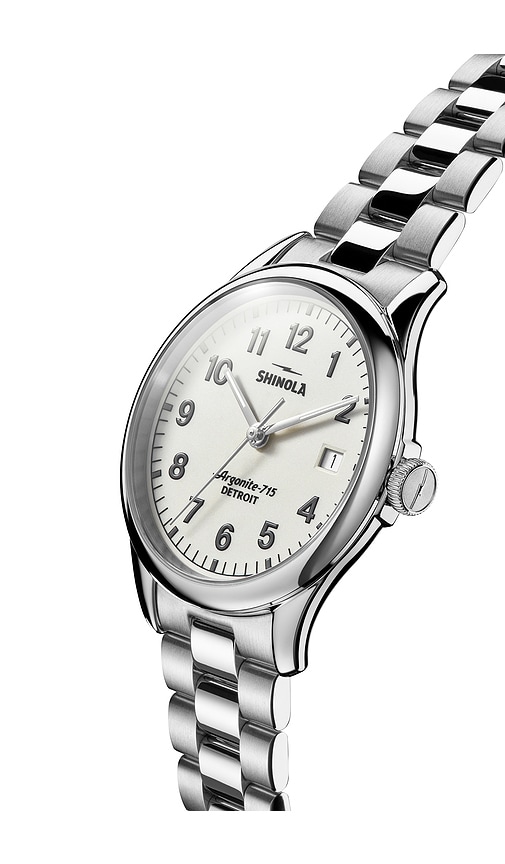  Shinola Uhr Vinton 38mm In Metallic Silver. 