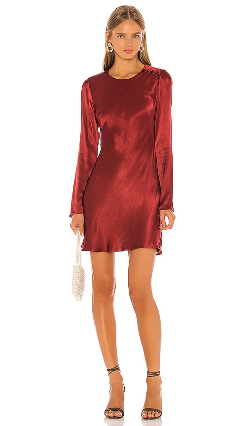 Shona Joy Joan Bias Mini Dress in Ruby Red | REVOLVE