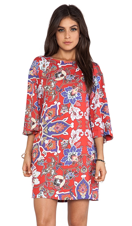 New Perspective Bell Sleeve Shift Dress