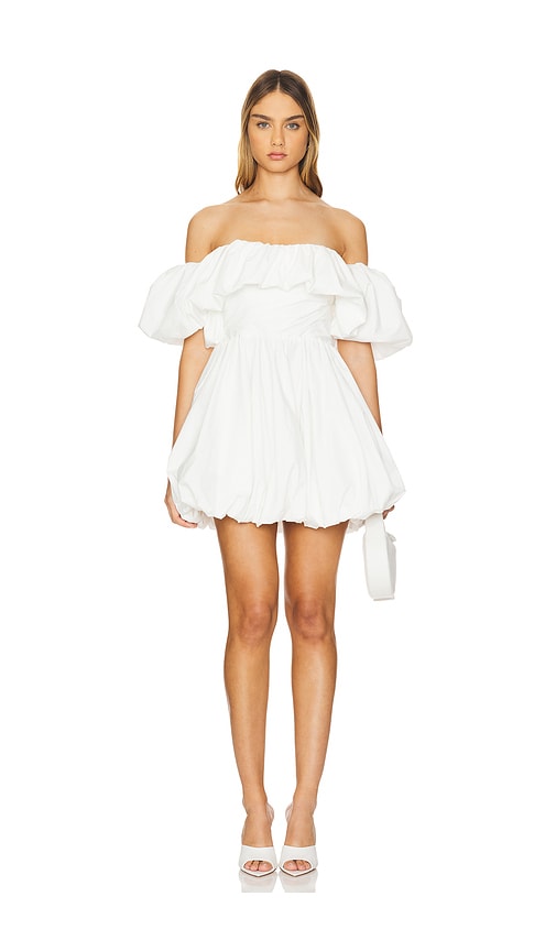Shona Joy MAIORI オフショルダードレープバブルミニドレス MAIORI OFF SHOULDER DRAPED BUBBLE MINI DRESS | IVORY