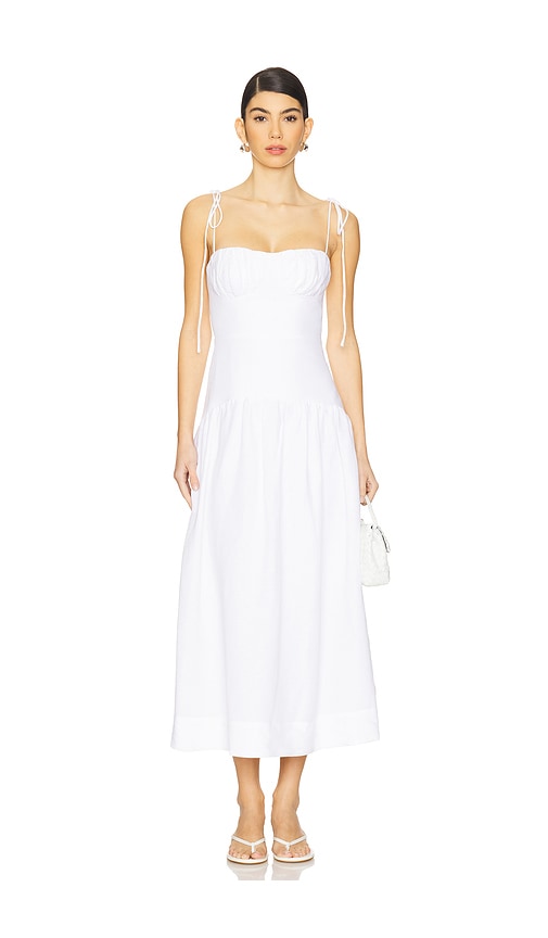 Blanc Gathered Bubble Midi Dress