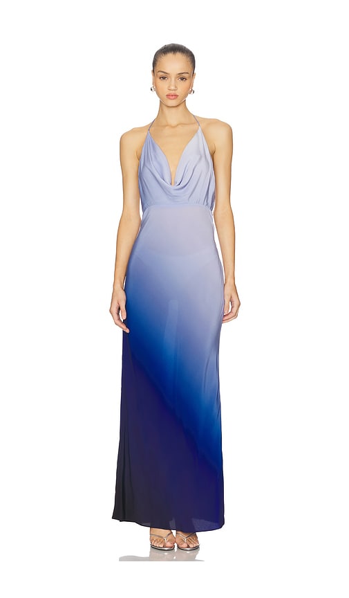 Lottie Silk Low Cowl Maxi Dress