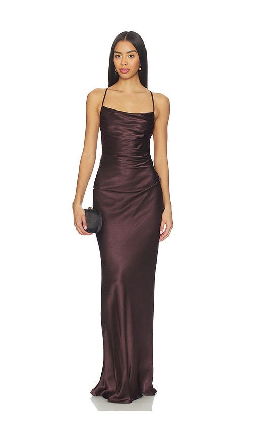 La Lune Lace Back Maxi Dress