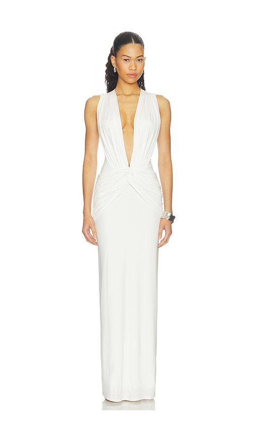 Miro Sleeveless Plunged Maxi Dress