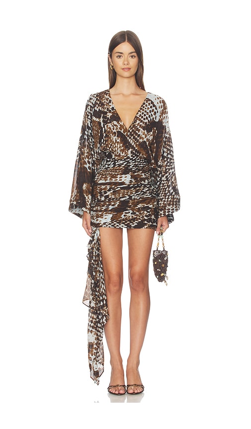 Maia Long Sleeve Plunged Mini Dress