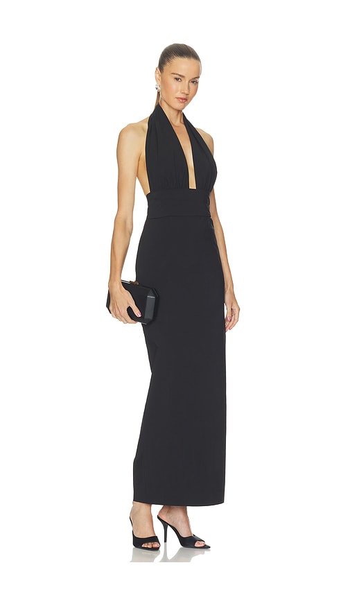 Campbell Halter Plunged Maxi Dress