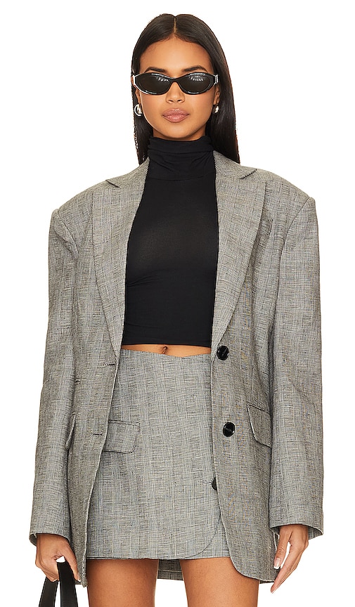 Shona Joy Birilla Oversized Blazer in Ash