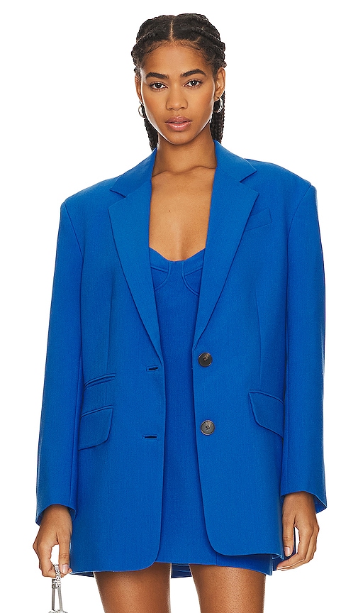 Shona Joy Irena Oversized Blazer in Cobalt