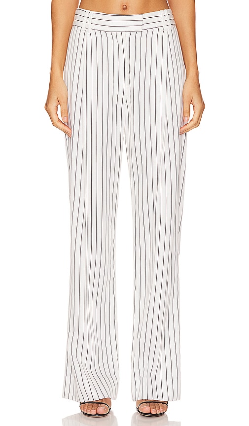 Shona Joy Harley Low Rise Slouch Pant in Ivory & Black
