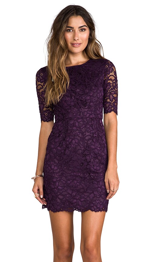 violet lace dress