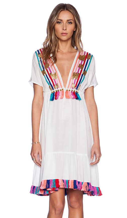 rainbow fringe dress