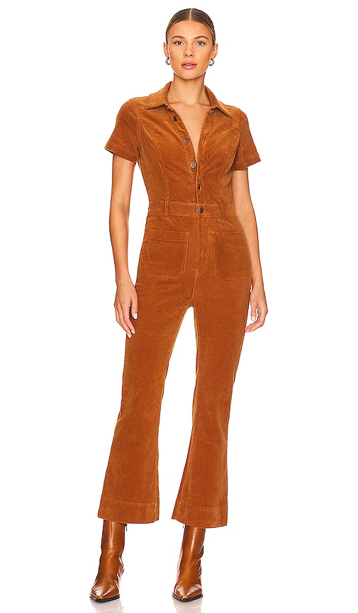 Show Me Your Mumu Cropped Everhart Jumpsuit In Brown
