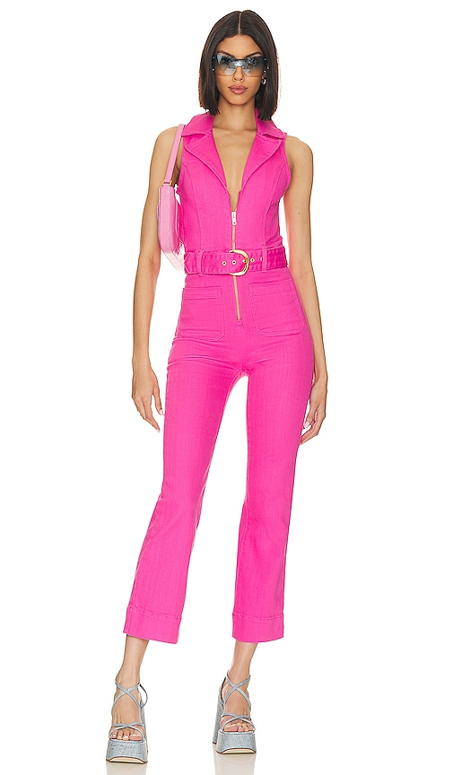 Nikkie Hot Pink Denim Jumpsuit