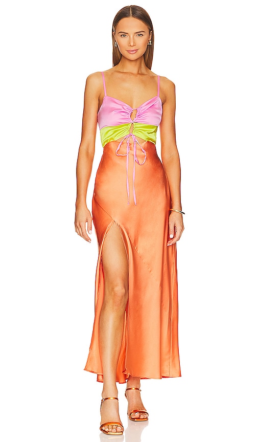 Show Me Your Mumu Calloway Cut Out Dres In Tangerine