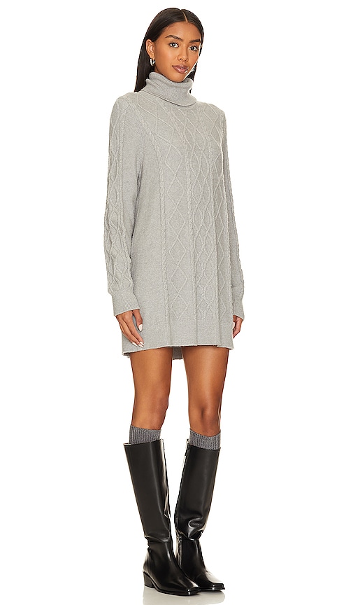 Shop Show Me Your Mumu Montreal Mini Dress In Grey Cable Knit