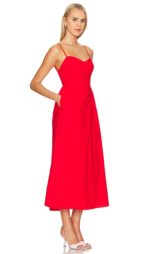 Shop Show Me Your Mumu Allegra Midi Dress In Red