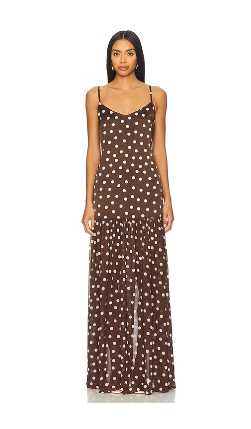 Show Me Your Mumu Dalia Maxi Dress In Brown