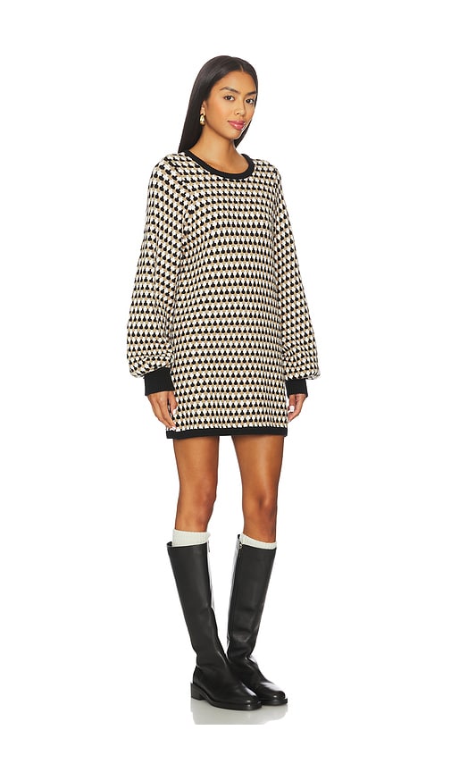 Show Me Your Mumu Marion Sweater Dress In Black Geo In Neutral
