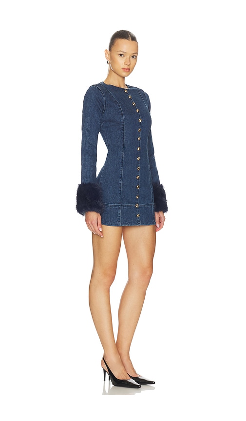 Show Me Your Mumu Rockefeller Mini Dress In Blue