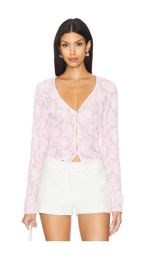 Shop Show Me Your Mumu Maxene Top In Rosette Mesh Pink