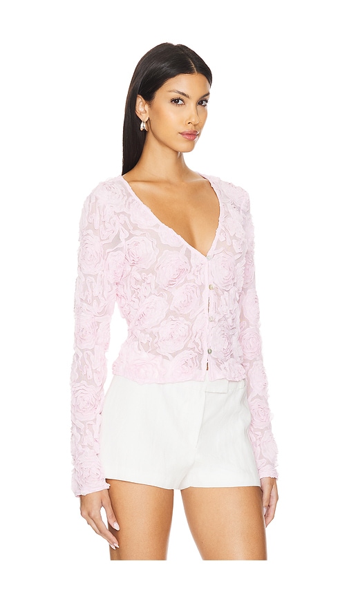 Shop Show Me Your Mumu Maxene Top In Rosette Mesh Pink