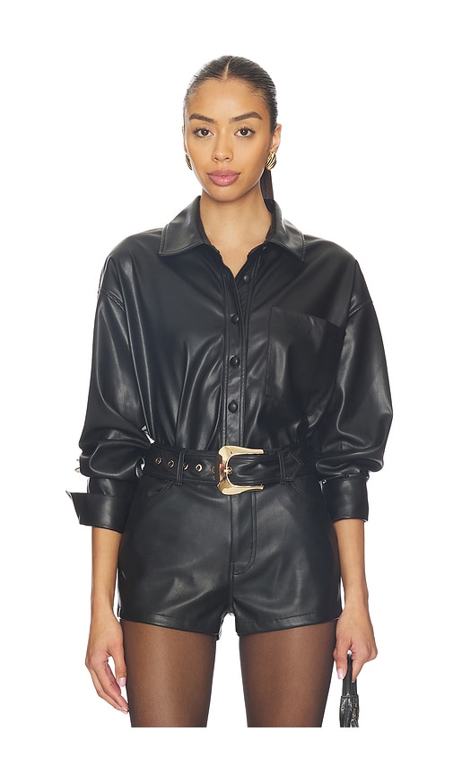 Show Me Your Mumu Lincoln Shirt Jacket In Black