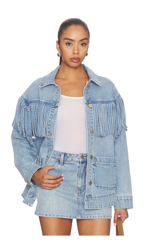 Show Me Your Mumu BLOUSON FRANGES OJAI en Blue Taille L Also en XS S M XL 329 €