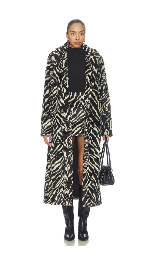 Miss Cindy Overcoat by Show Me Your Mumu in Neutral Zebra