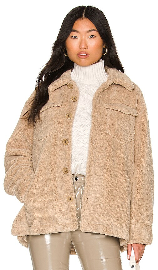 Show Me Your Mumu Whistler Shirt Jacket in Taupe