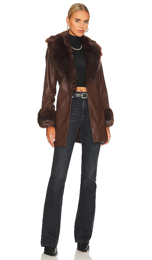 Leather jacket PENNYBLACK Brown size 38 IT in Leather - 32010578