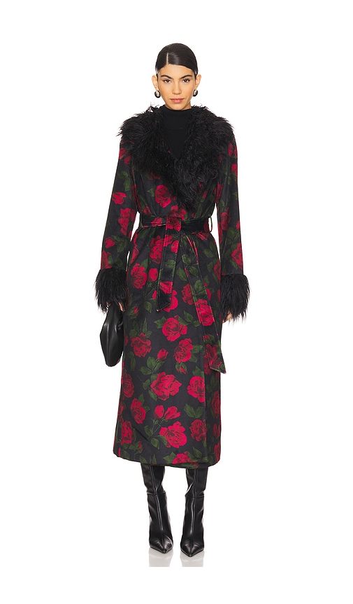 Show Me Your Mumu Elaine Coat In Send Me Roses