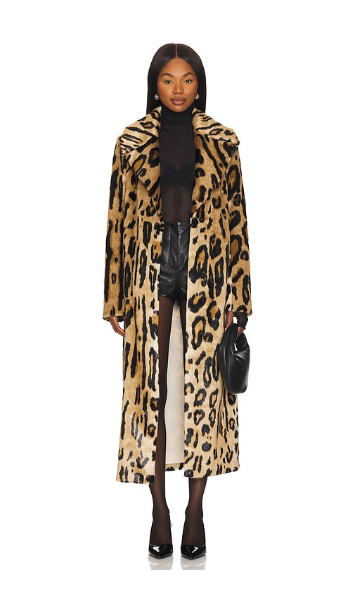Show Me Your Mumu Miss Cindy Faux Fur Overcoat In Feline