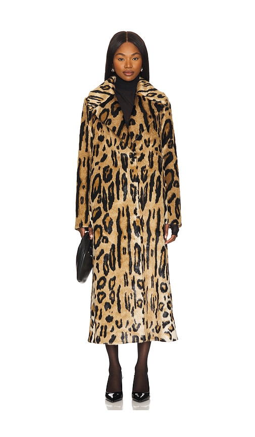 Show Me Your Mumu Miss Cindy Faux Fur Overcoat In Feline