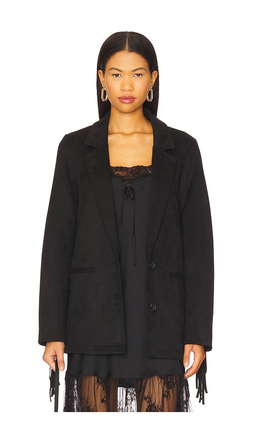 Show Me Your Mumu Sierra Fringe Jacket In Black