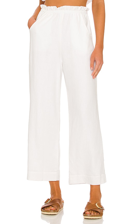 Show Me Your Mumu Peggy Pants In White Linen