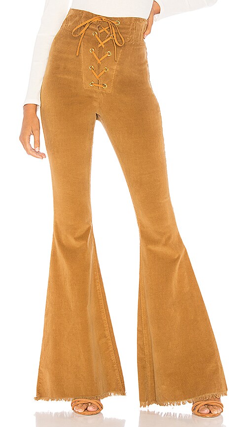 Show Me Your Mumu Cam Cam Lace Up Bells in Stretch Corduroy Hazelnut ...