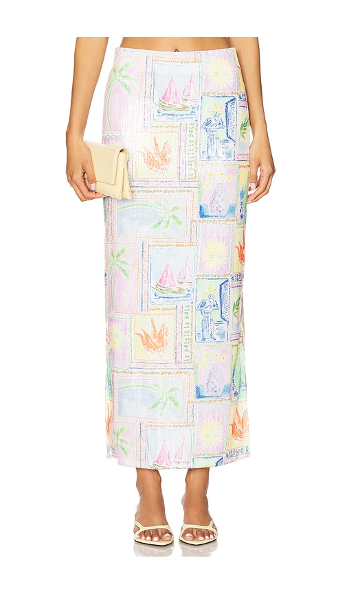 Sunlight Midi Skirt in Pink. - size L (also in M, S, XL, XS) - Show Me Your Mumu - Modalova